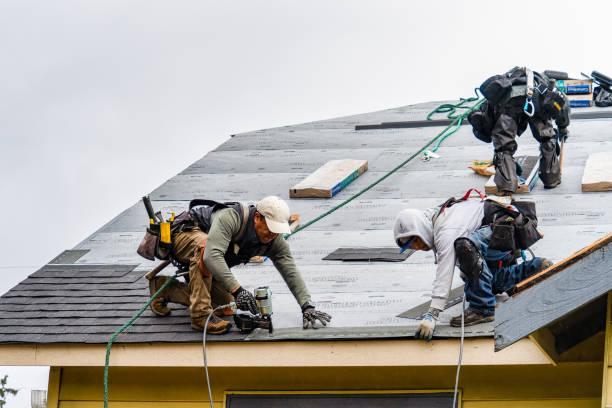 Professional Roofing technician working in Marshfield, MA